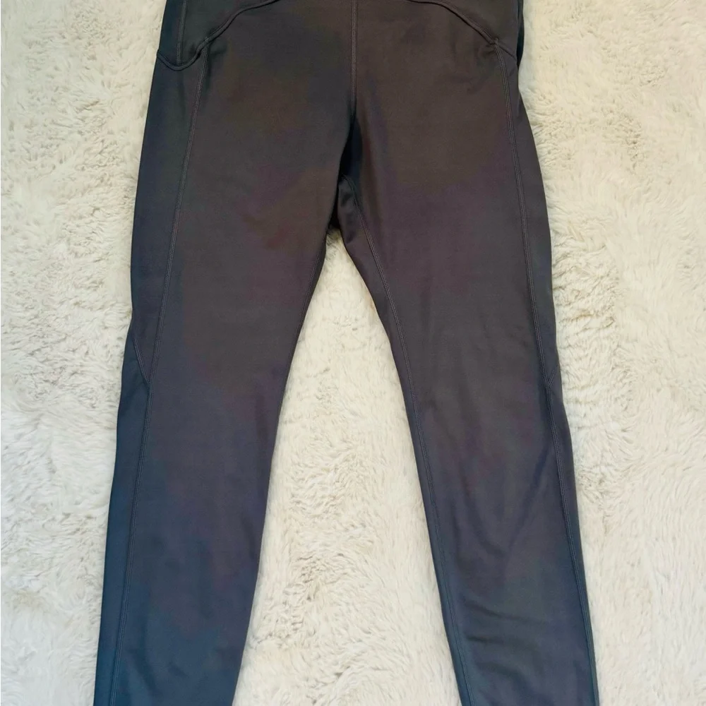 Body NV Women's Gray Zip-Up Athletic Top and Leggings Set - Picture 11 of 15